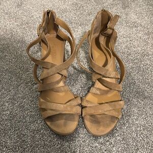 Franco Sarto leather sandal heels